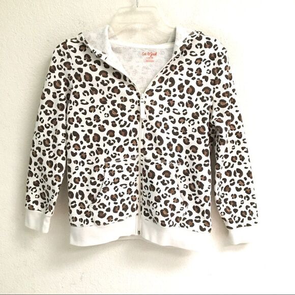 Cat & Jack leopard print hoodie L - Picture 1 of 6